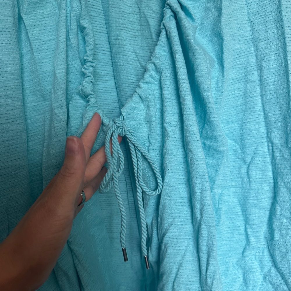 Talbots Blue Cardigan with Drawstring - Picture 2 of 7